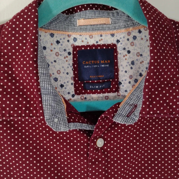 CLEARANCE Cactus Man Ricky Singh Dress Shirt Button Down Long Sleeves - Picture 4 of 16